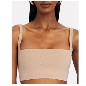 A.L.C. Sofie Knit Crop Top Tan/Nude Size XL